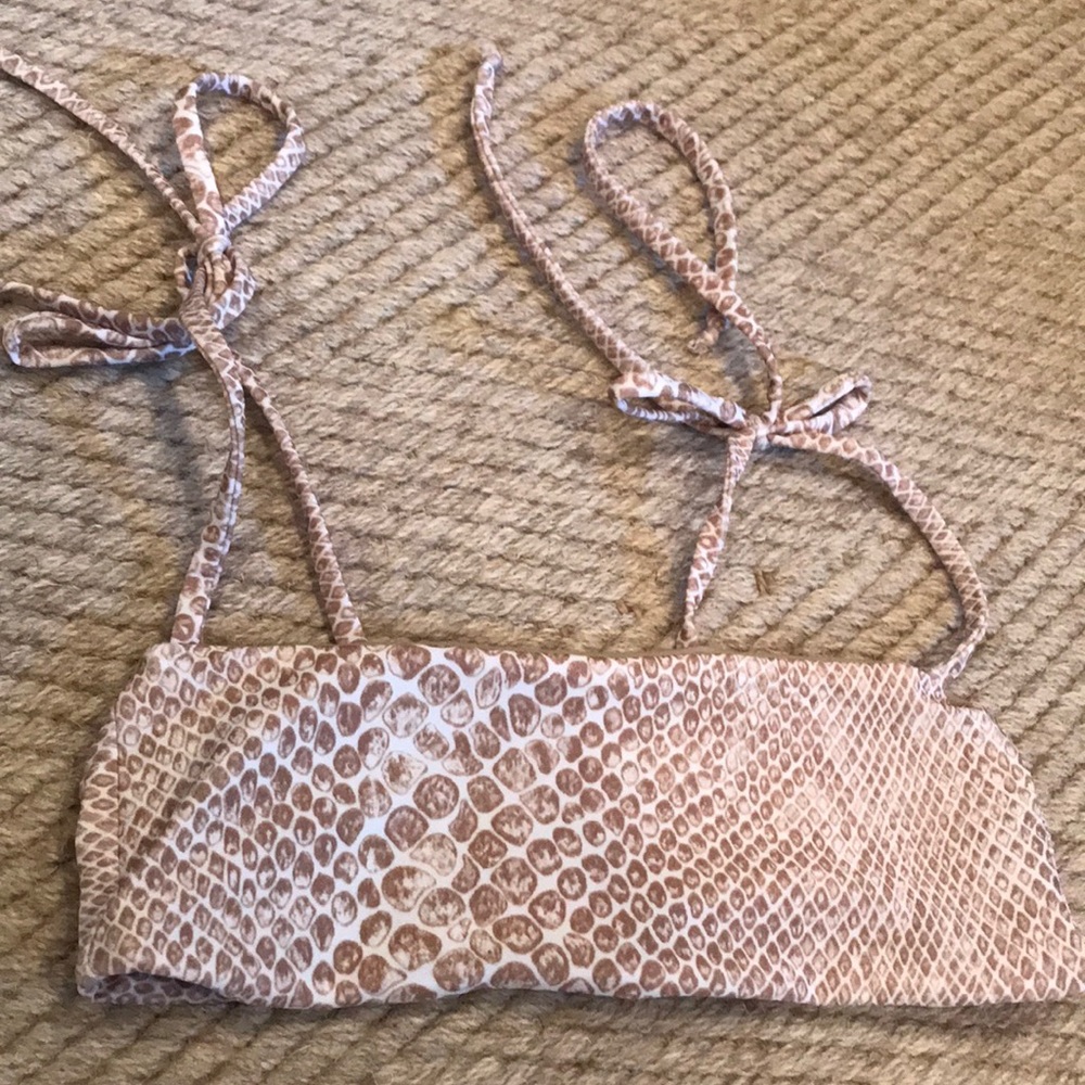 Mizuchi Snake Print Tie Bikini Top